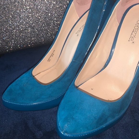 Teal Blue High Heels - Picture 6 of 7